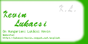 kevin lukacsi business card